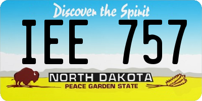 ND license plate IEE757