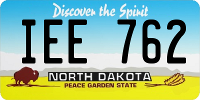 ND license plate IEE762