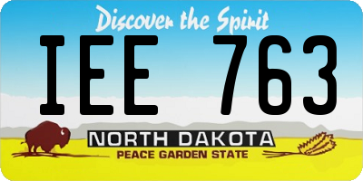 ND license plate IEE763