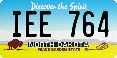 ND license plate IEE764
