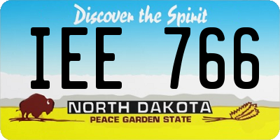 ND license plate IEE766