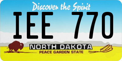 ND license plate IEE770