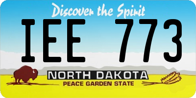 ND license plate IEE773