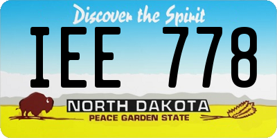 ND license plate IEE778
