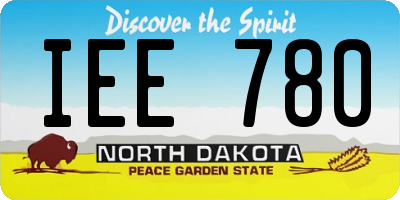 ND license plate IEE780