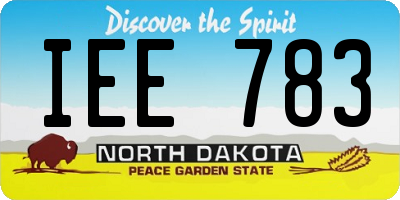 ND license plate IEE783