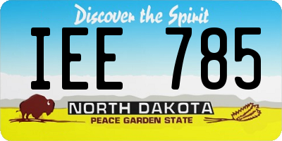 ND license plate IEE785