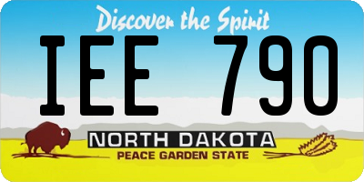 ND license plate IEE790