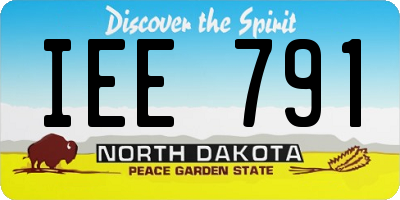 ND license plate IEE791