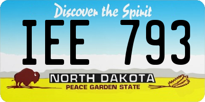ND license plate IEE793