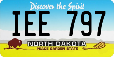 ND license plate IEE797