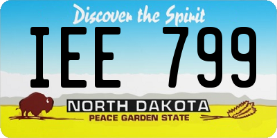 ND license plate IEE799