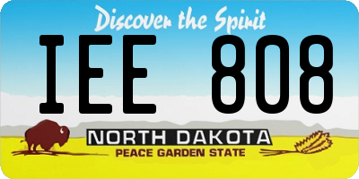 ND license plate IEE808