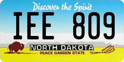 ND license plate IEE809