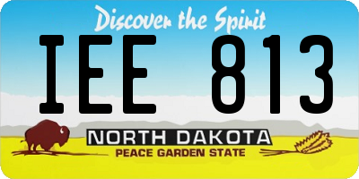 ND license plate IEE813