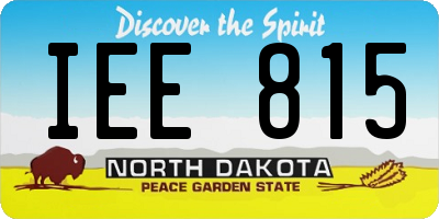 ND license plate IEE815