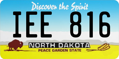 ND license plate IEE816