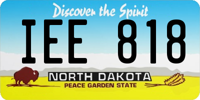 ND license plate IEE818