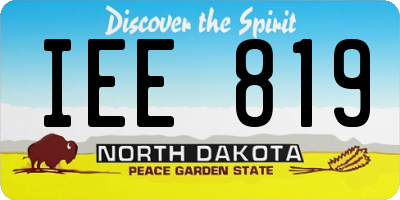 ND license plate IEE819