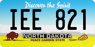 ND license plate IEE821