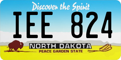 ND license plate IEE824