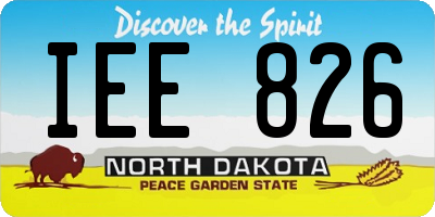 ND license plate IEE826