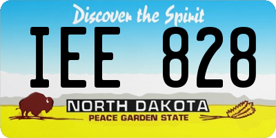 ND license plate IEE828