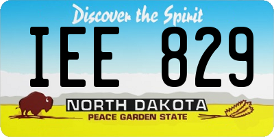 ND license plate IEE829