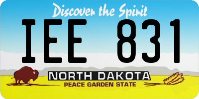 ND license plate IEE831
