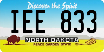 ND license plate IEE833