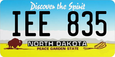 ND license plate IEE835