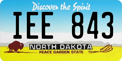 ND license plate IEE843