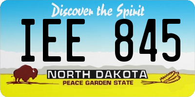 ND license plate IEE845