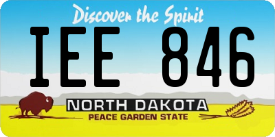 ND license plate IEE846