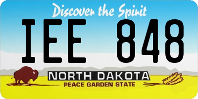ND license plate IEE848