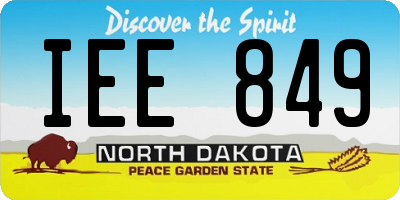 ND license plate IEE849