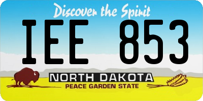 ND license plate IEE853