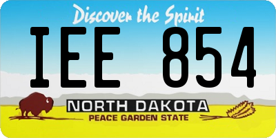 ND license plate IEE854