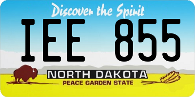 ND license plate IEE855