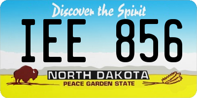 ND license plate IEE856