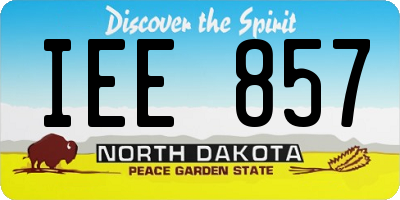 ND license plate IEE857