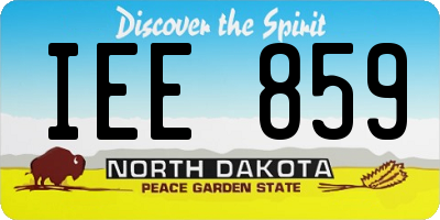 ND license plate IEE859