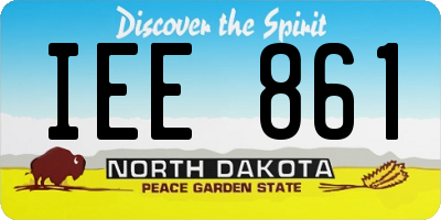 ND license plate IEE861