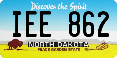 ND license plate IEE862