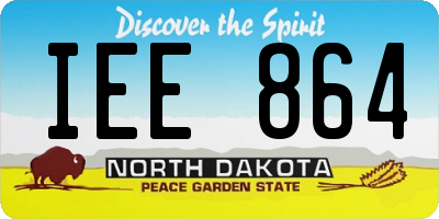 ND license plate IEE864