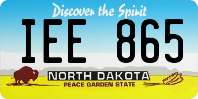 ND license plate IEE865