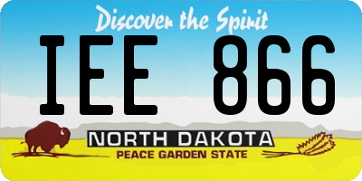 ND license plate IEE866