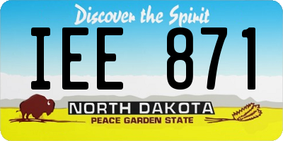 ND license plate IEE871