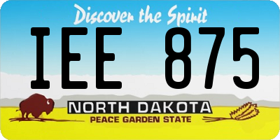 ND license plate IEE875