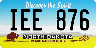 ND license plate IEE876